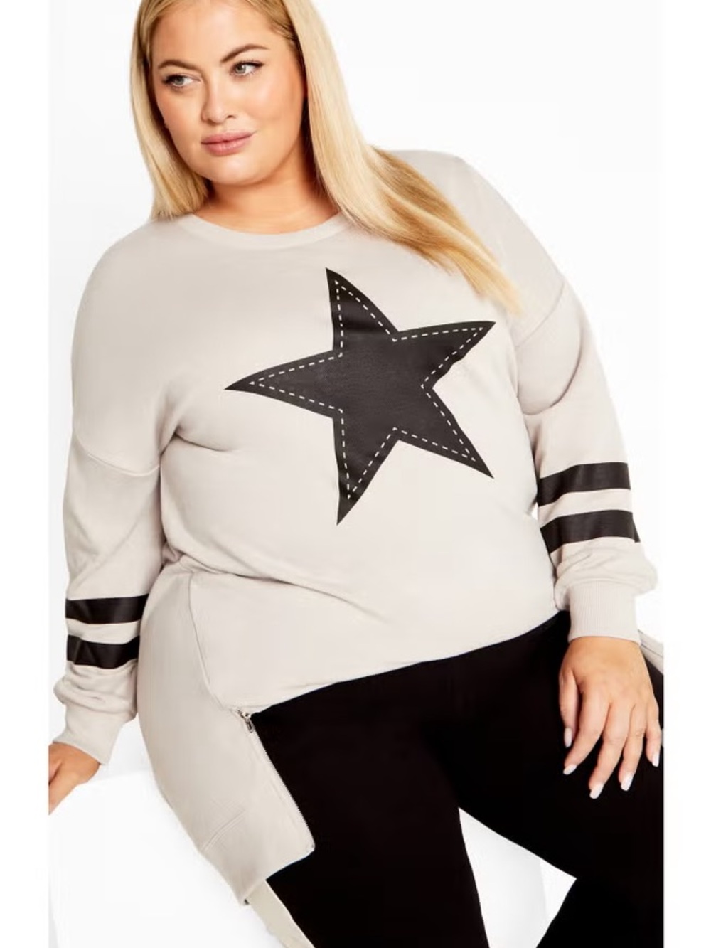 Avenue | Plus Size You’re A Star Sweatshirt Stone